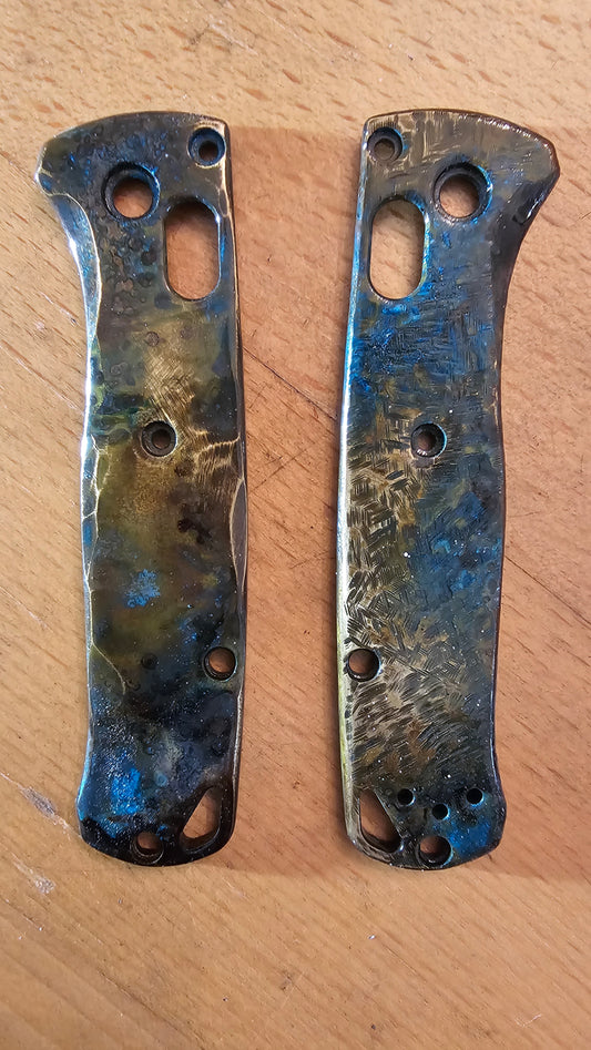 Benchmade Mini Bugout Custom 1 of 1 Copper Shipwreck Scales