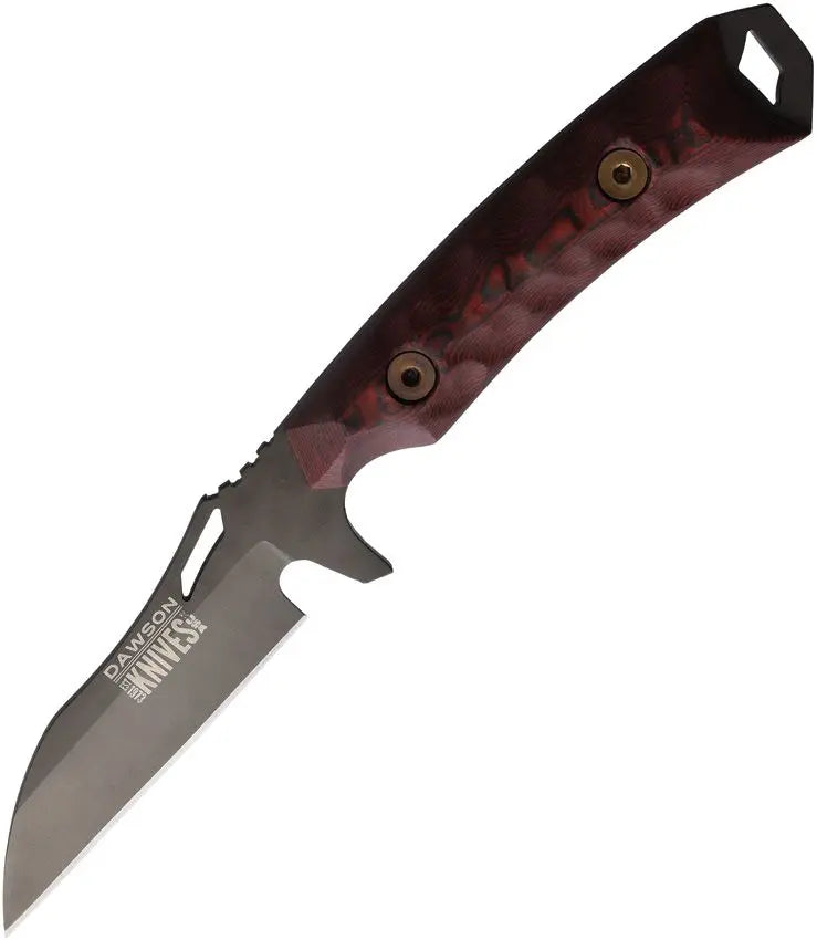 Dawson Knives - Revelation Fixed Blade Blk/Red - Serial #138